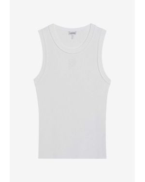 Loewe Anagram Ribbed Tank Top - White