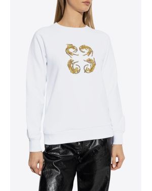 Givenchy 4G Leopard Print Fleece Sweatshirt - White