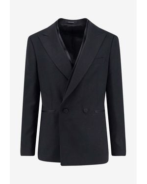 Tagliatore Double-Breasted Buttoned Blazer - Blue