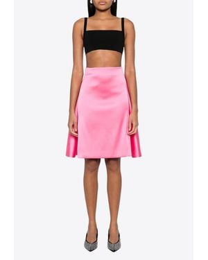 P.A.R.O.S.H. Polyester Puff Mini Pleated Skirt - Pink