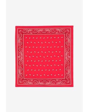 P.A.R.O.S.H. Paisley Silk Bandana - Red