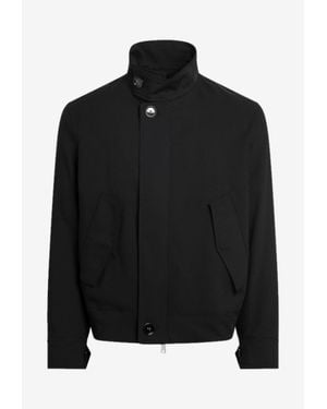 Ami Paris High-Neck Wool Jacket - Black