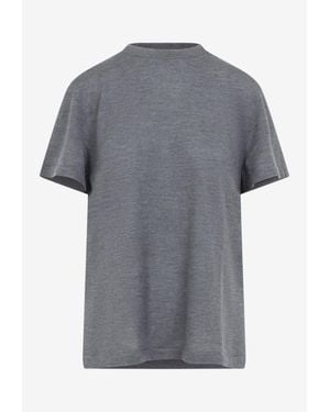 Co. Fine Knit Cashmere T-Shirt - Gray