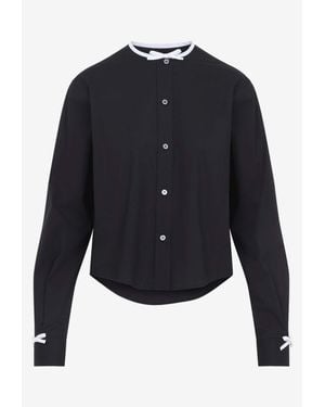 Moschino Long-Sleeved Shirt With Bow - Blue