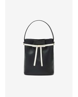 Ferragamo Leather Bucket Bag - Black