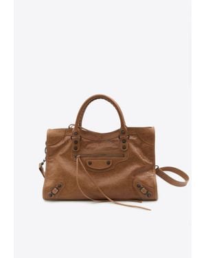 Balenciaga Medium Le City Top Handle Bag - Brown