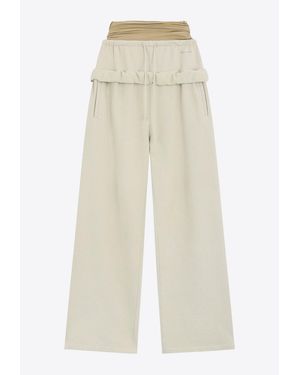 we11done Layered Roll-Up Track Pants - White