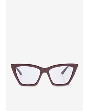 McQueen Spike Geometric Cat-Eye Sunglasses - White