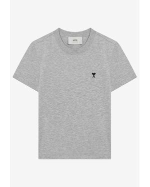Ami Paris Ami De Coeur T-Shirt - Gray
