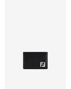 Fendi Ff Squared Leather Wallet - White