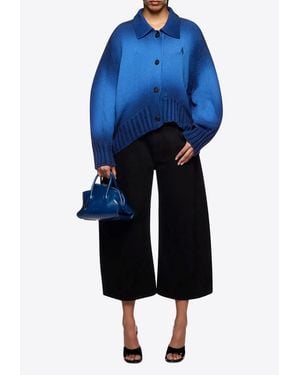 The Attico Wide-Leg Long Pants - Blue