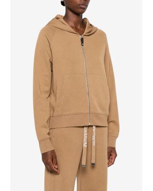 Max Mara Marea Zip-Up Hooded Sweatshirt - Natural