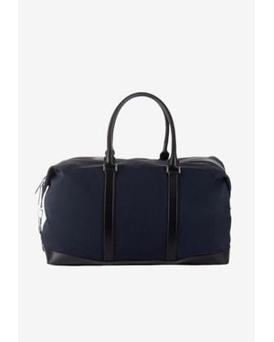 Tom Ford Travel Bag With Leather-Trims - Blue