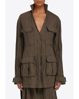 Ferragamo Sahara Belted Field Jacket - Brown