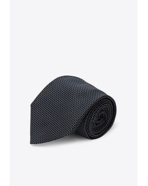 Destin Polka Dot Silk Tie - Blue