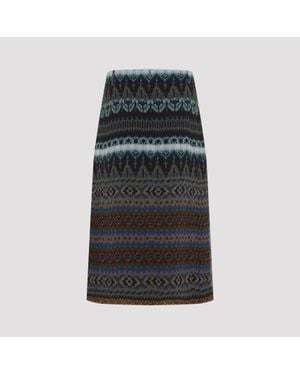 Dries Van Noten Sianora Fair Isle-Inspired Printed Midi Skirt - Black