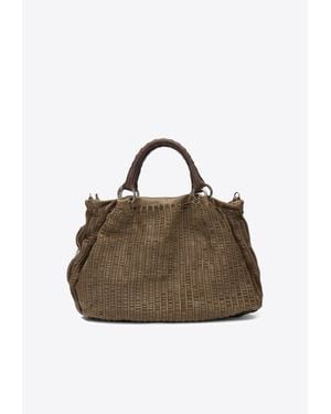 Giancarlo Nevola Perforated Tote Bag - Brown