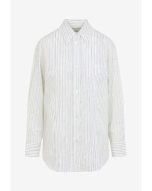 Studio Nicholson Rouen Striped Long-Sleeved Shirt - White