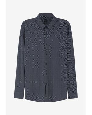 BOSS Hank Buttoned Shirt - Blue