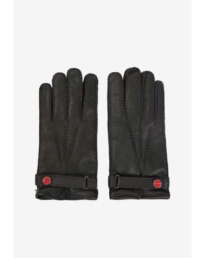 Kiton Deer Leather Gloves - Black