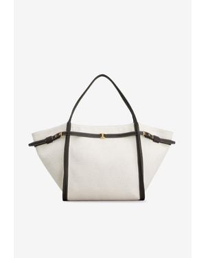 Tod's Medium Canvas Tote Bag - Metallic