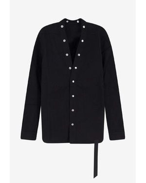 Rick Owens Larry V-Neck Shirt - Blue