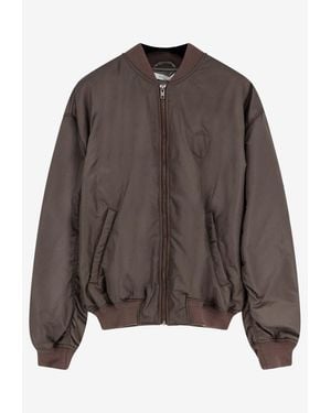 ih nom uh nit Bomber Zip-Up Jacket - Brown