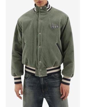 1989 STUDIO Corduroy Varsity Jacket - Green