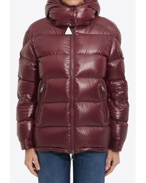 Moncler Maire Hooded Down Jacket - Red