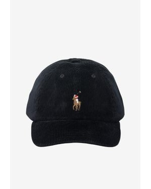 Polo Ralph Lauren Embroidered Pony Corduroy Cap - Blue