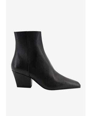 Paris Texas Jane 60 Leather Ankle Boots - Black