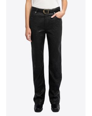 Zadig & Voltaire Evy Leather Flared Pants - Black