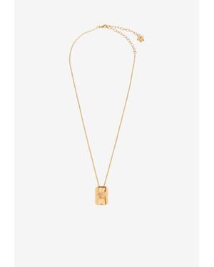 Versace Medusa Pendant Necklace - White