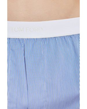 Tom Ford Boxers With A Striped Pattern - Blue