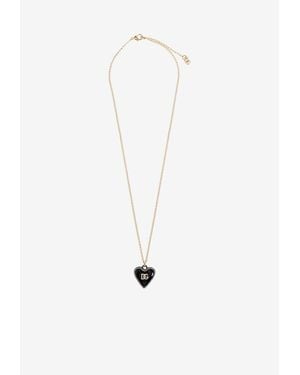 Dolce & Gabbana Dg Heart Pendant Necklace - White