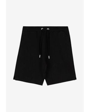 Ami Paris Embossed Ami De Coeur Shorts - Black