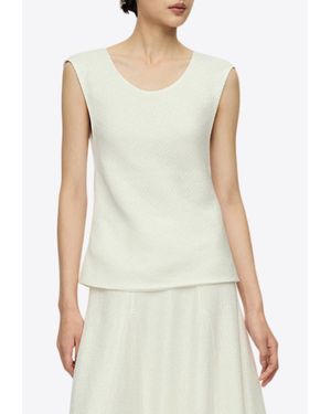 Ruohan Yora Textured Linen Top - White
