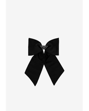 Prada Maxi Bow Hair Clip - Black