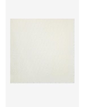 Fendi Large Ff Jacquard Silk Shawl - White