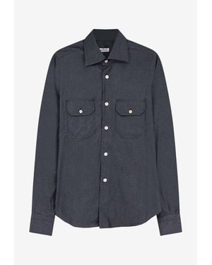 Kiton Buttoned Casual Shirt - Blue