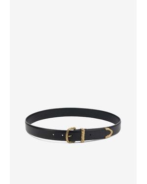 Pinko Monogram Leather Belt - White
