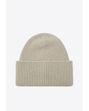 Destin Cashmere-Blend Ribbed Beanie - Natural