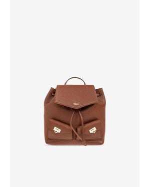 Ferragamo Mini Leather Backpack - Brown