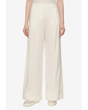 Max Mara Strenna Wide-Leg Pants - Natural