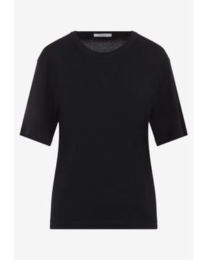 Lemaire Ribbed Crewneck T-Shirt - Black
