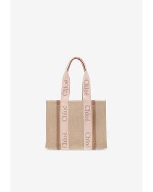 Chloé Medium Woody Tote Bag - White