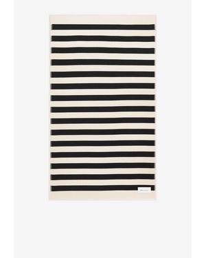 Ami Paris Striped Beach Towel - Black