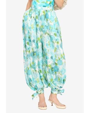 Chloé Fluid Pleated Pants - Blue