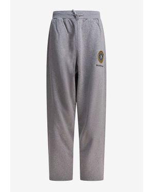Balenciaga Logo Patch Oversized Track Pants - Grey