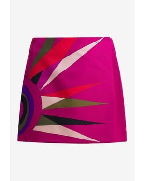 PUCCI Hawaii Print Mini Skirt - Pink